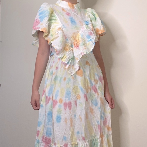 Young Fabulous & Broke Dresses & Skirts - Young Fabulous & Broke Tie Dye Maxi Dress Long Cutout